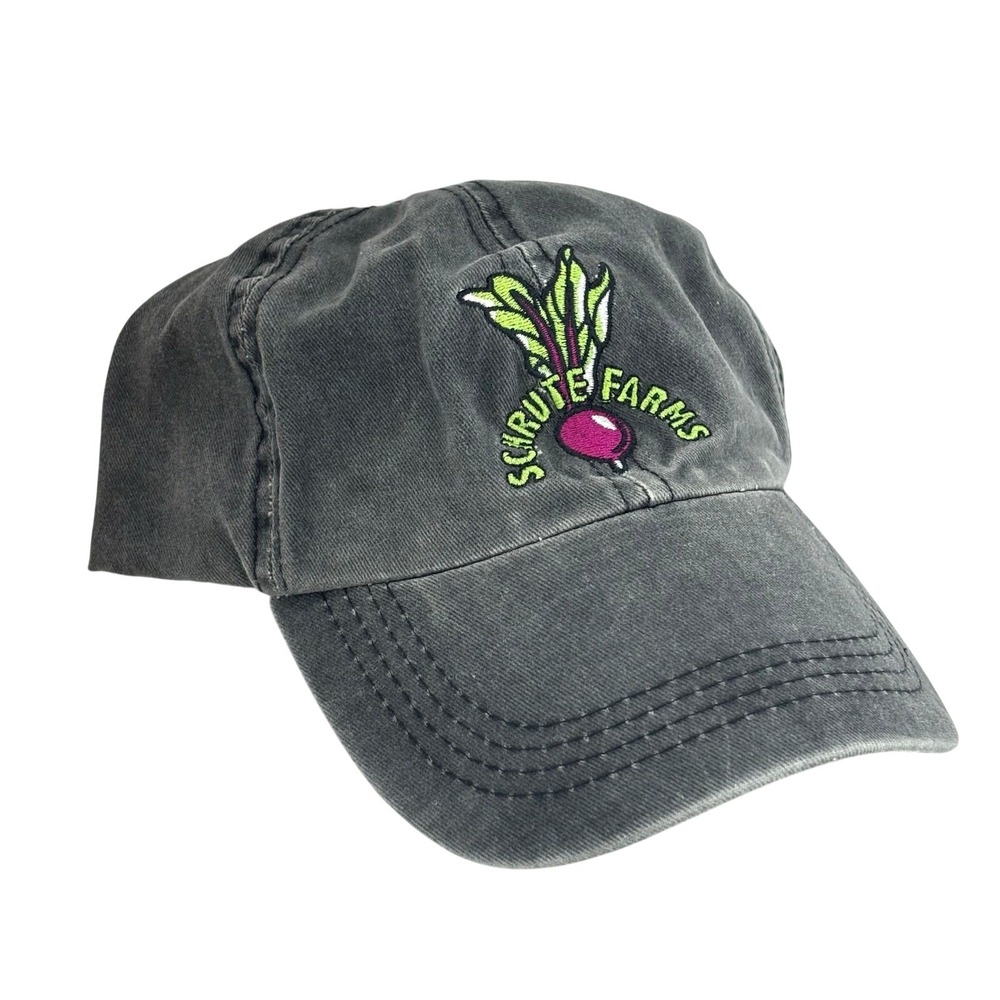 The Office Schrute Farms Dad Baseball Hat Unisex OSFM Grey Washed Cotton Cap